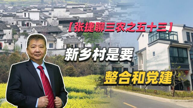 【张捷聊三农之五十三】新乡村是要整合和党建