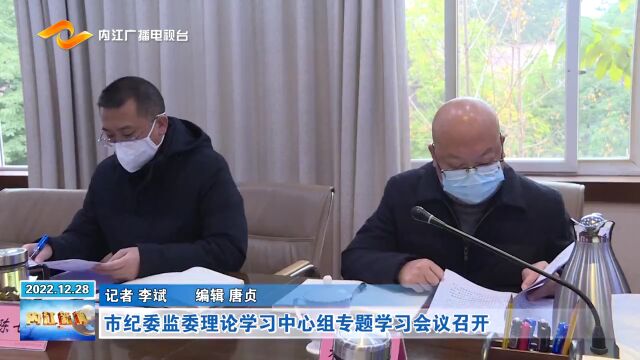 市纪委监委理论学习中心组专题学习会议召开