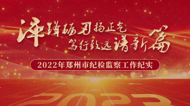 淬锋砺刃扬正气 笃行致远谱新篇2022年郑州市纪检监察工作纪实 【完整视频修改】