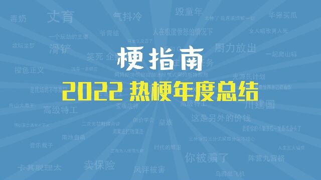 【梗指南】2022热梗年度总结