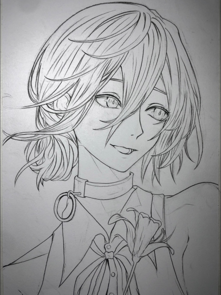 电锯人蕾塞绘画过程图