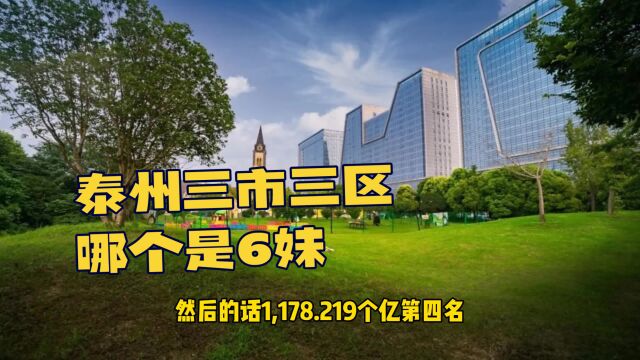 江苏泰州2022年GDP出炉啦,来猜猜泰州3市3区哪个最低,是泰州6妹