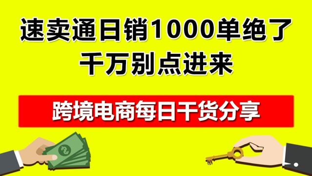 5.速卖通日销1000单绝了,千万别点进来