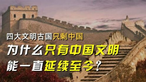 四大文明古国只剩中国，为什么只有中国文明能一直延续至今？