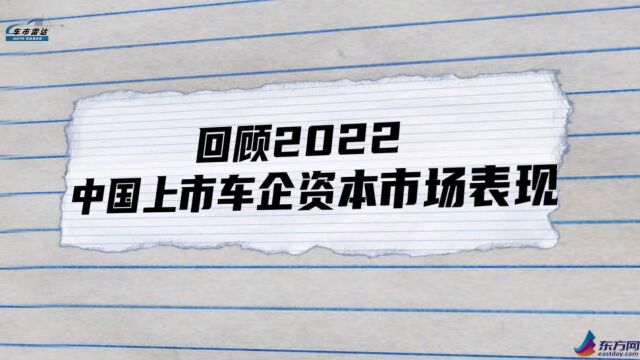 回顾2022,中国上市车企资本市场表现