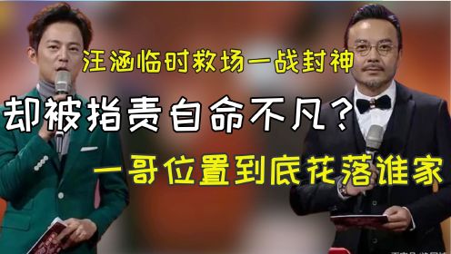 汪涵临时救场一战封神，却被指责自命不凡？一哥位置到底花落谁家