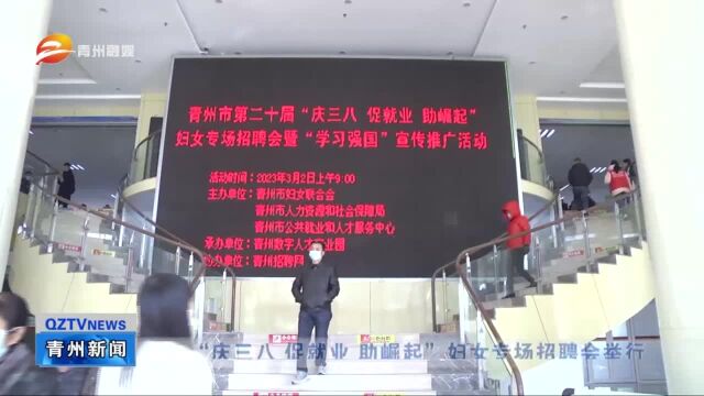 青州市“庆三八 促就业 助崛起”妇女专场招聘会举行