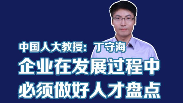 丁守海中国人大应用经济学院教授:企业在发展过程中,必须做好人才盘点