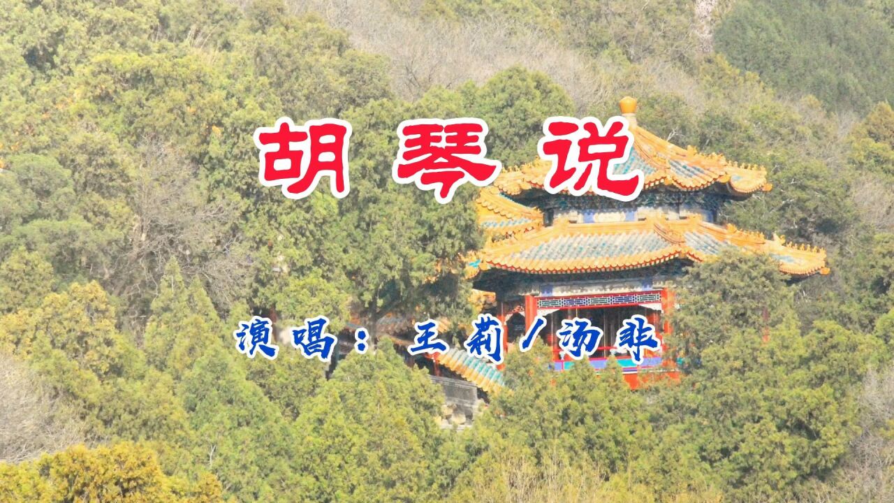 王莉/汤非情歌对唱《胡琴说》婉转悠扬,深情好听.