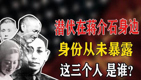 长期潜伏在蒋介石身边，身份从未暴露，这三个人他们是何来头？