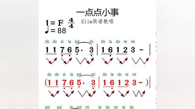 #零基础学简谱 #唱谱 #简谱识谱教学 #教学简谱 #简谱视唱