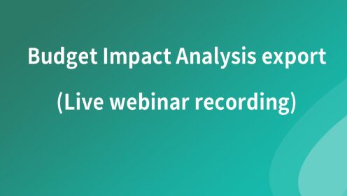 TreeAge视频教程--Budget Impact Analysis export
