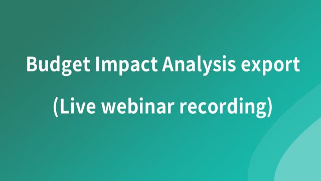 TreeAge视频教程Budget Impact Analysis export