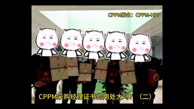 CPPM采购经理证书的用处大吗?(二)