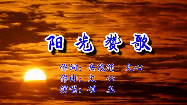 阳光赞歌 作词:岳茂涌 文心 作曲:文心 演唱:项玉