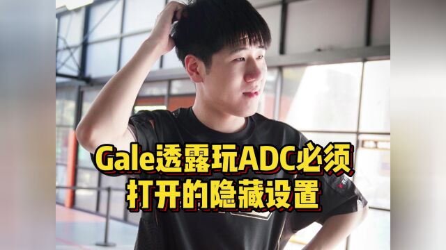 Gale透露玩ADC必须打开的隐藏设置,打好久比赛才发现的!