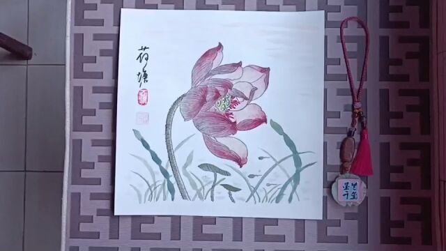 原创国画作品(写意花鸟荷塘)