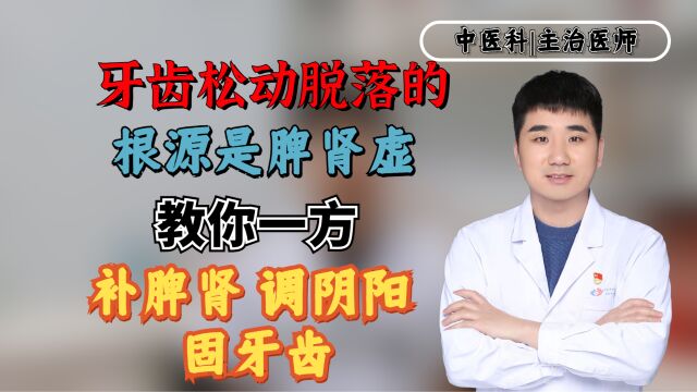 牙齿松动脱落的根源是脾肾虚?教你一方,补脾肾,调阴阳,固牙齿