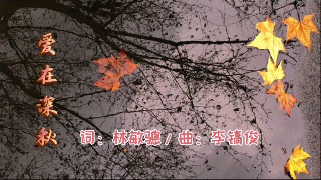 “在记忆中的我今天曾泪流”弹唱谭咏麟经典歌曲《爱在深秋》