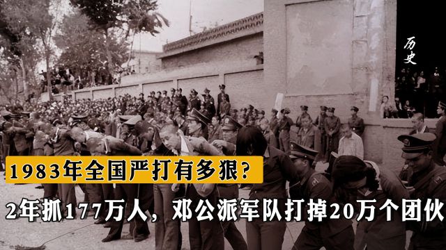 1983年全国严打有多狠?2年抓177万人,邓公派军队打掉20万个团伙!