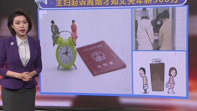 主妇起诉离婚,竟才知丈夫年薪300万,法院这样判