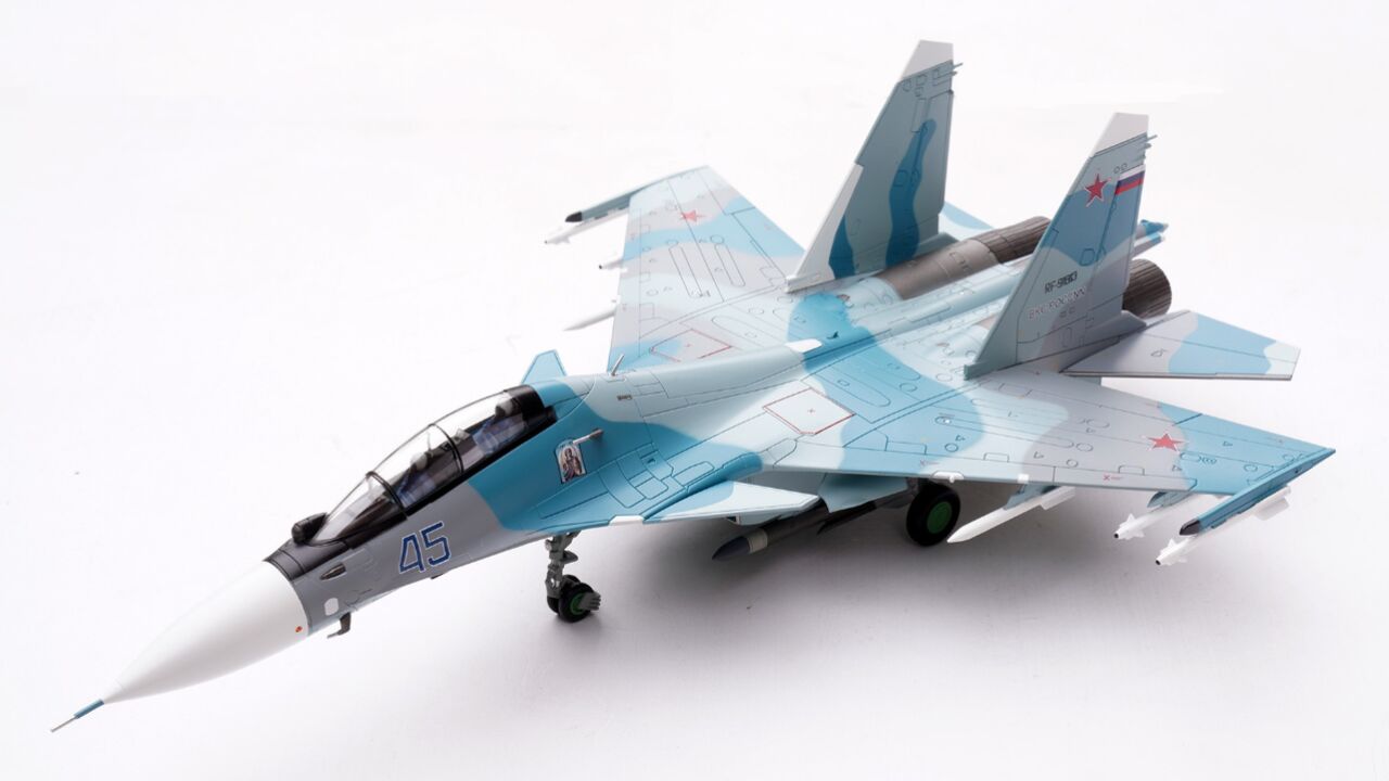大天使!hm 1/72 俄罗斯苏-30sm战斗机合金成品模型开箱测评
