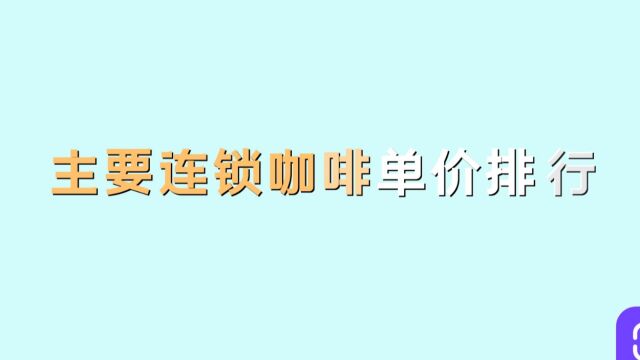 稍不留神就超预算?连锁咖啡平均单价排行,爱逛街的你赶快收藏!