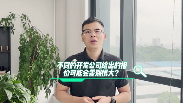 不同的开发公司给出的报价可能会差别很大?