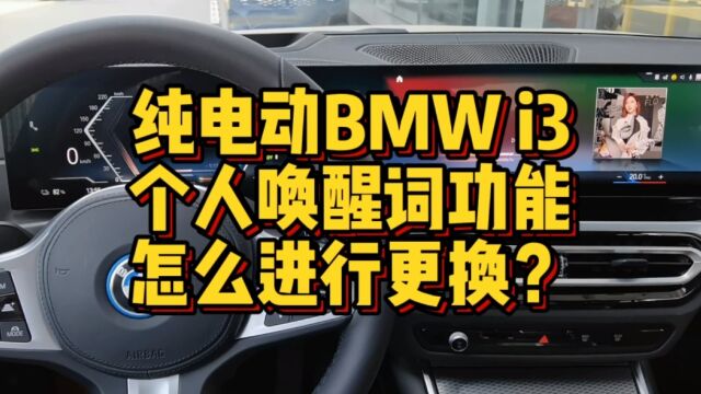 纯电动BMW i3个人唤醒词你会更换名称吗?