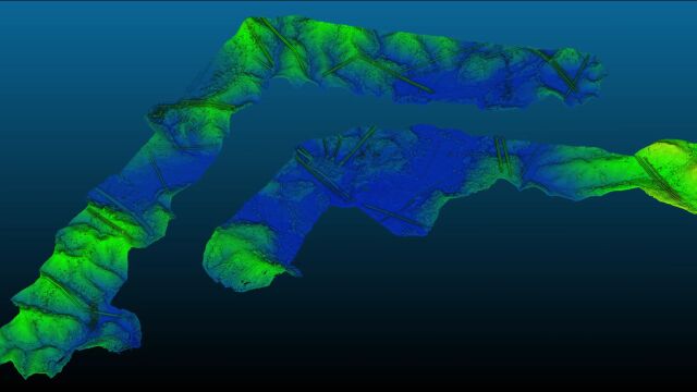 云雀激光雷达高精度快速的完成400米落差山地,1:2000地形图测绘