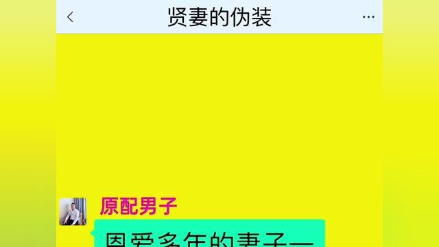 贤妻的伪装,结局亮了,快点击上方链接观看精彩全文#聊天记录 #小说推文