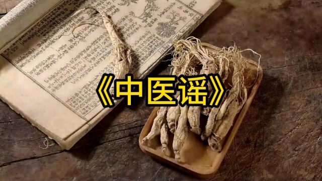 一首朗朗上口的《中医谣》——传承中医文化