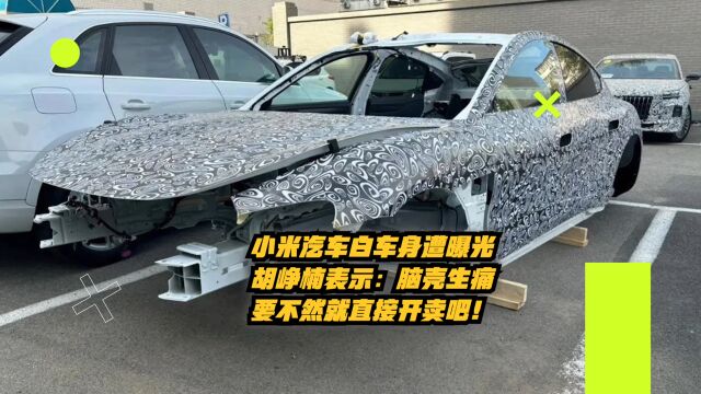 小米汽车白车身遭曝光,胡峥楠表示:脑壳生痛,要不直接开卖吧