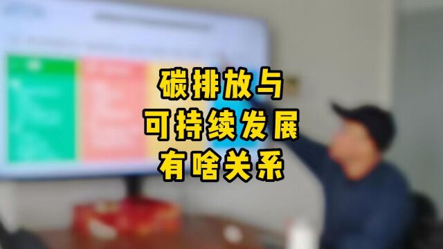 碳排放与可持续发展有啥关系?