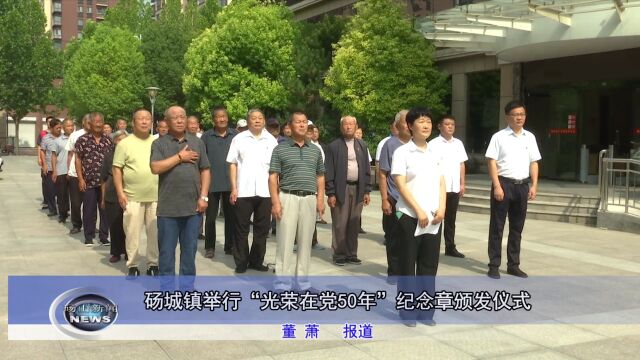 砀城镇举行”光荣在党50年”纪念章颁发仪式