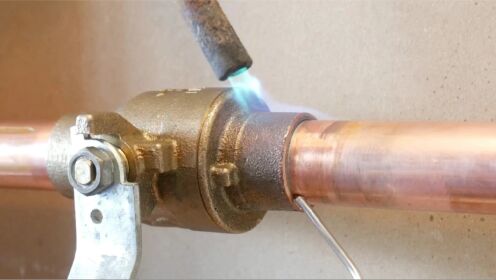 铜管焊接教程分享，百分之八十的水电师傅接管前都要预热才能接好