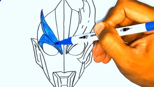 奥特曼涂鸦:画一个布莱泽,看完你学会了吗?