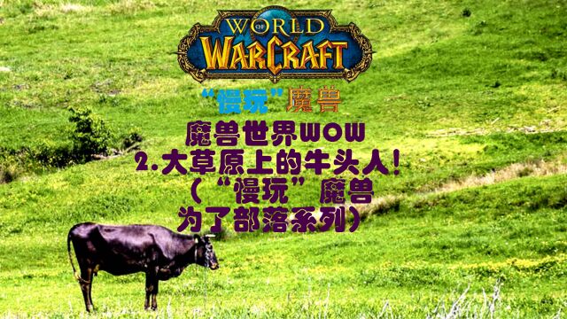 魔兽世界WOW2.大草原上的牛头人!(“慢玩”魔兽为了部落系列)