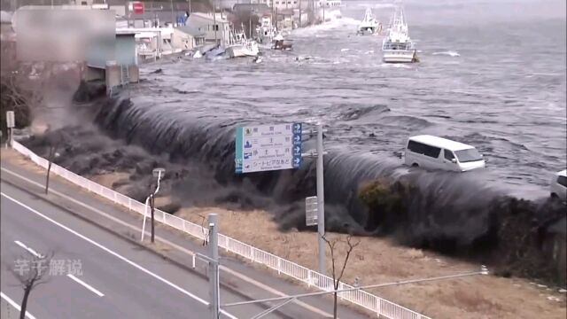 日本“311”大海啸,既视感,海啸瞬间淹没一座城