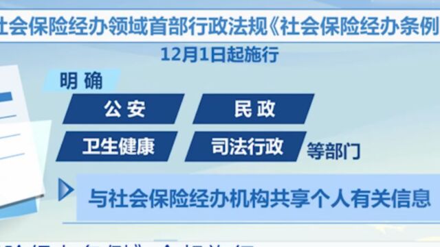 《社会保险经办条例》今起施行