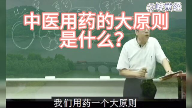 中医用药的前提跟大原则是什么?跟西医有什么区别?