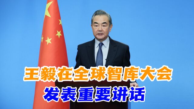 王毅在全球智库大会提倡议:世界大势向什么方向,在于我们的选择