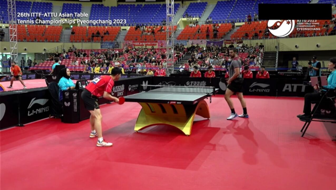乒乓球亚锦赛男团小组赛，中国VS卡塔尔第二场，马龙3-0阿尔穆甘尼_高清