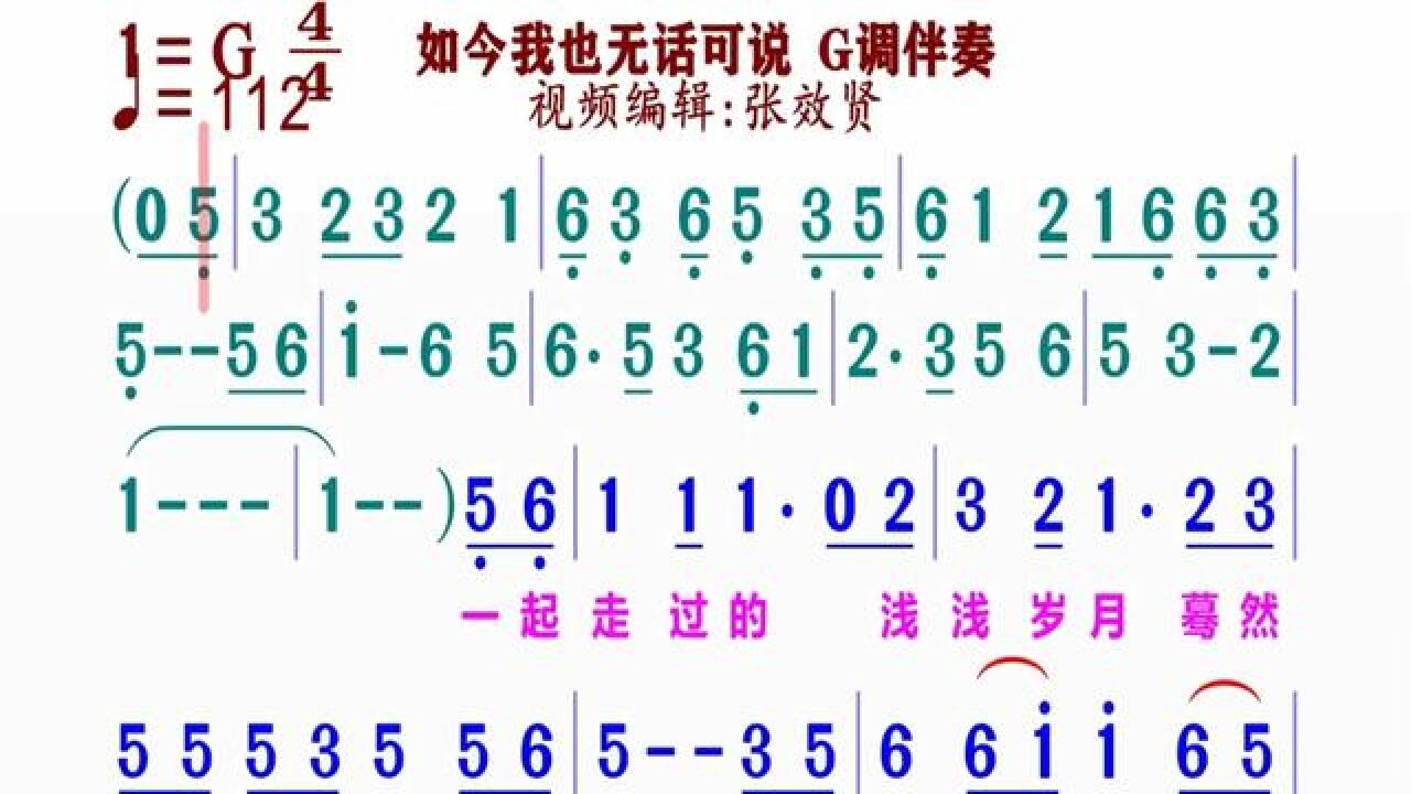 《如今我也无话可说》简谱g调伴奏完整版请点击上面链接 知道吖张效贤