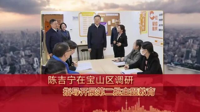 更好构建城市治理共同体!陈吉宁调研宝山基层社会治理并指导开展第二批主题教育