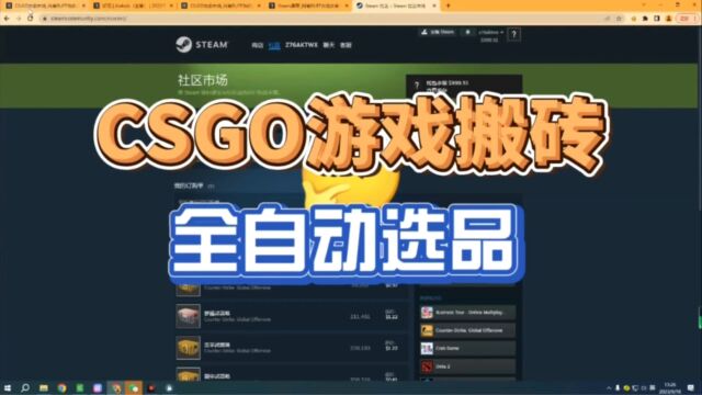 csgo游戏搬砖自动选品软件