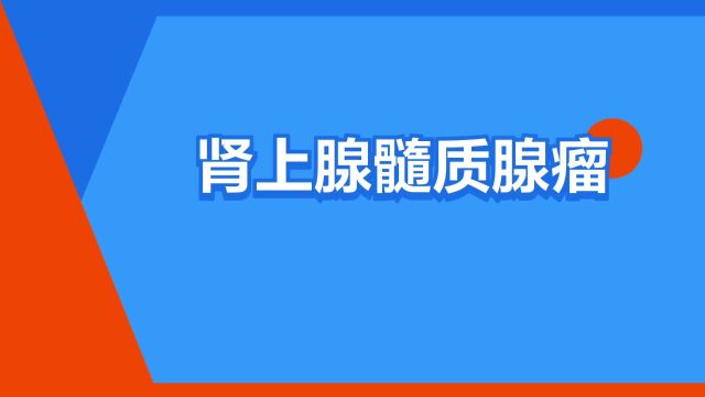 “肾上腺髓质腺瘤”是什么意思?