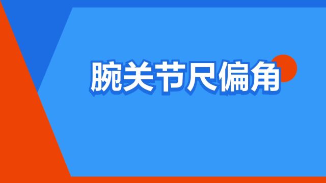 “腕关节尺偏角”是什么意思?