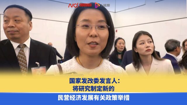 国家发改委发言人:将研究制定新的民营经济发展有关政策举措