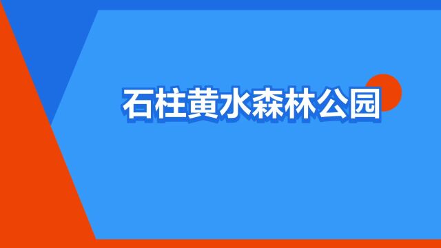 “石柱黄水森林公园”是什么意思?